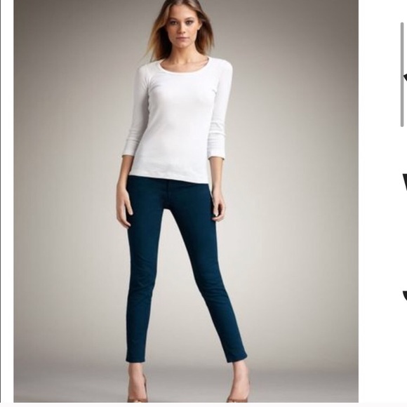 J Brand Mid-rise Skinny Twill Jeans Riviera Blue - Picture 3 of 7